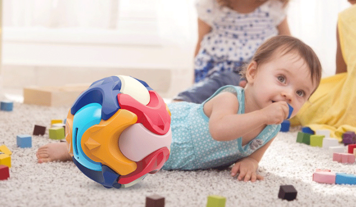 Wielokolorowa skarbonka edukacyjna 3D puzzle piłka do składania - obrazek 5