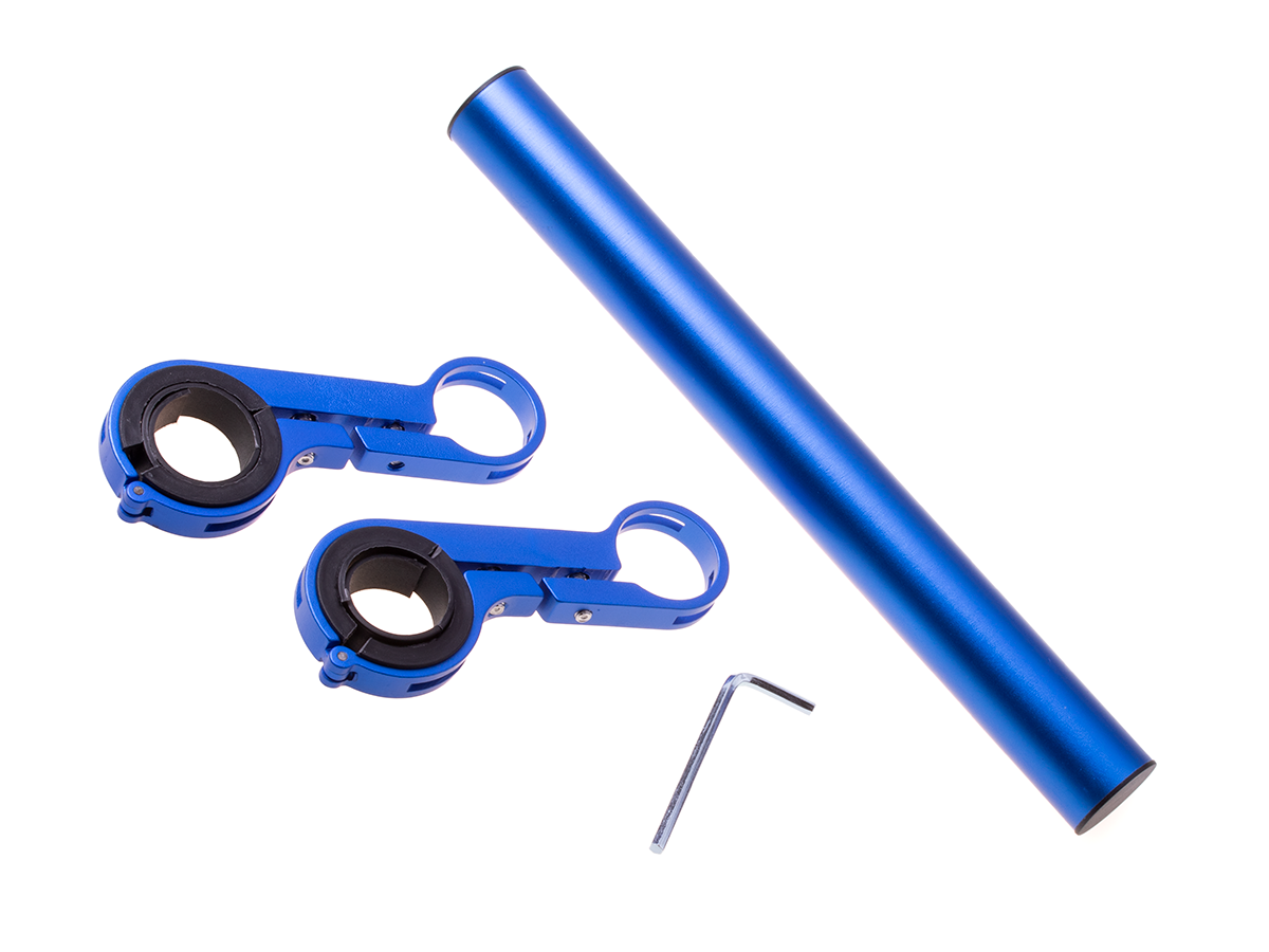 Aluminiowy uchwyt na kierownice rower/ Hulajnoga Xiaomi M365/ Pro - niebieska - obrazek 2