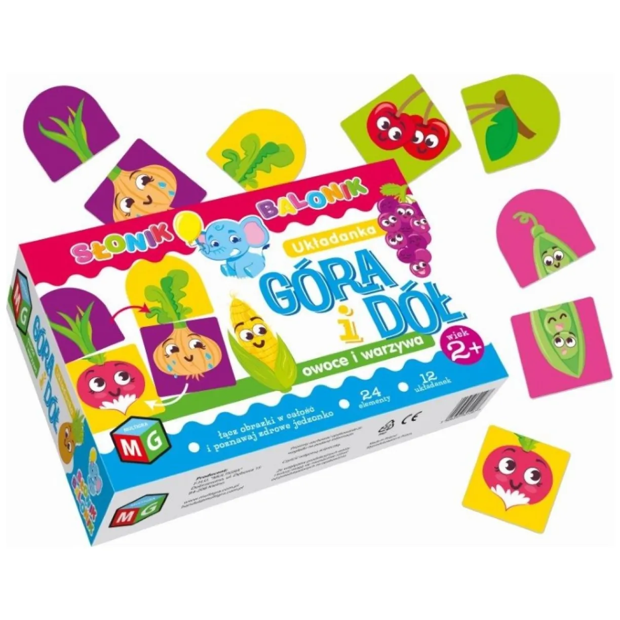 Puzzle Góra i Dół - Owoce Warzywa - obrazek 2