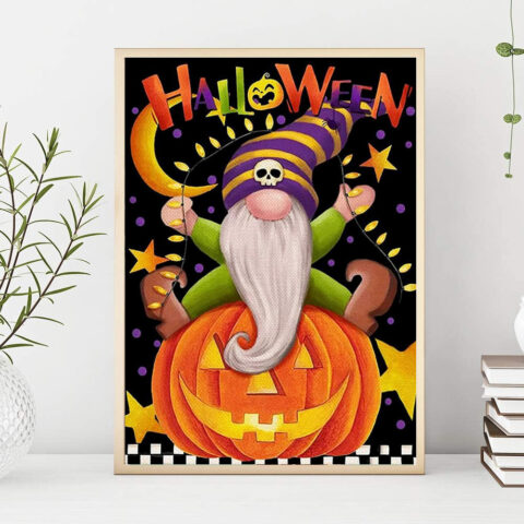 Diamentowa Mozaika Halloween 5D - Diamond Painting Obraz 40x50 cm