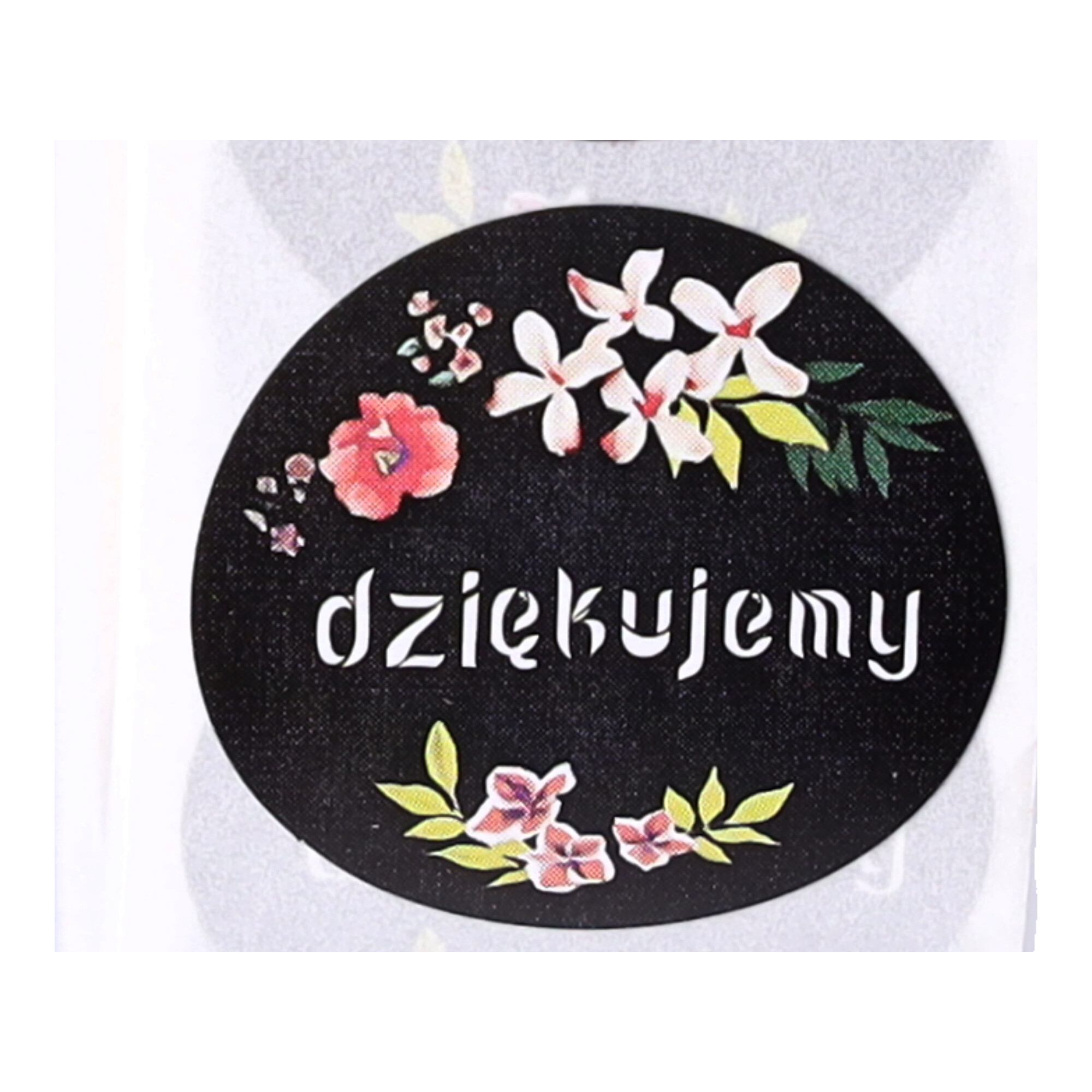 Okrągłe naklejki dziękujemy 500 sztuk - kolorowe kwiaty do dekoracji - obrazek 2