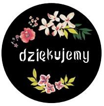 Okrągłe naklejki dziękujemy 500 sztuk - kolorowe kwiaty do dekoracji - obrazek 3