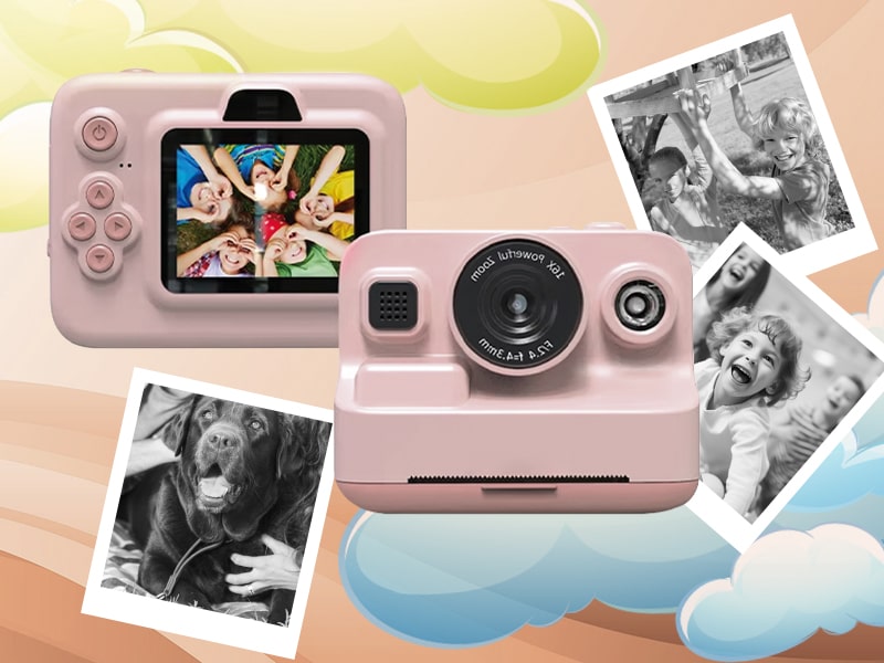 Aparat Fotograficzny Natychmastowy Z Drukarką Wideo Gry 3 Rolki Różowy - obrazek 2