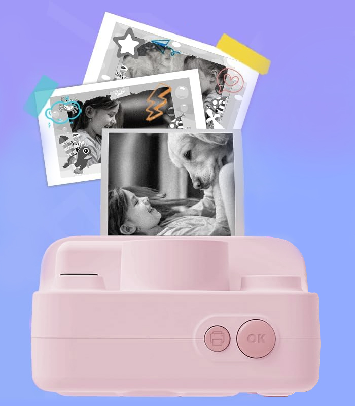 Aparat Fotograficzny Natychmastowy Z Drukarką Wideo Gry 3 Rolki Różowy - obrazek 5