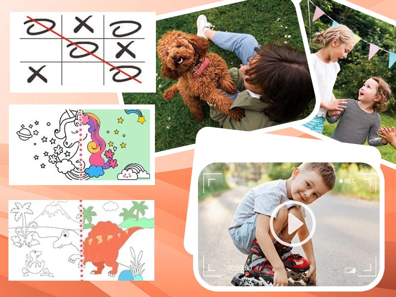 Aparat Fotograficzny Natychmastowy Z Drukarką Wideo Gry 3 Rolki Różowy - obrazek 6