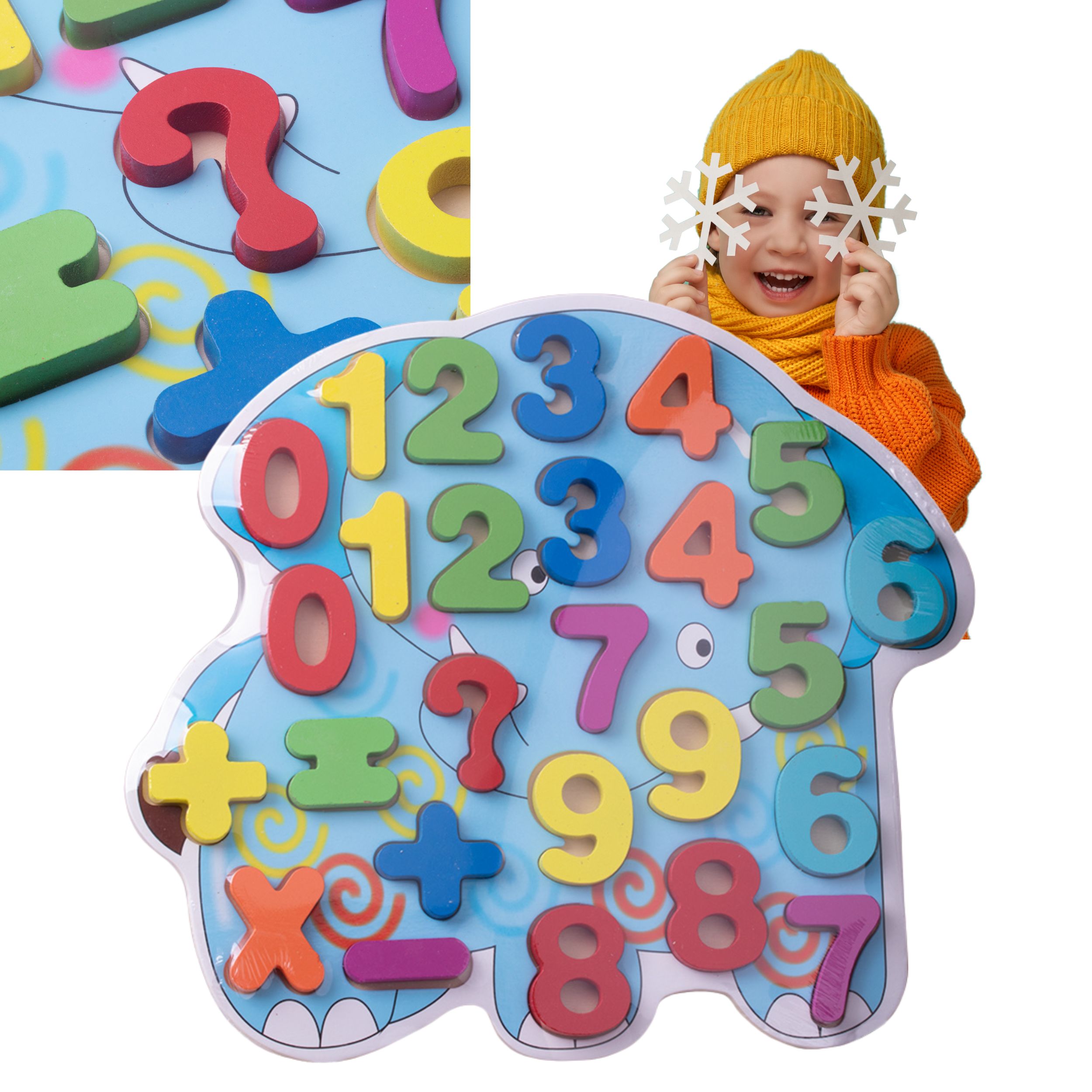 Puzzle edukacyjne Cyferki dla dzieci 3+ nauka liczenia chłopcy dziewczynki