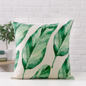 Boho poszewka dekoracyjna na poduszkę 45x45 - geometryczny wzór, len