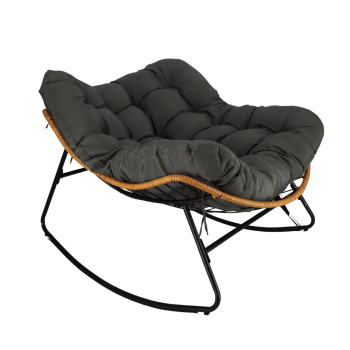 Bujany fotel kokon skandynawski XL Szary