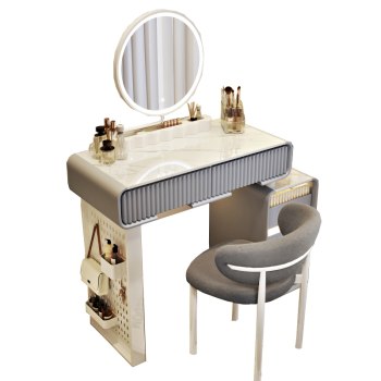 Toaletka kosmetyczna/ Komplet mebli blat 80 cm Helena - szary