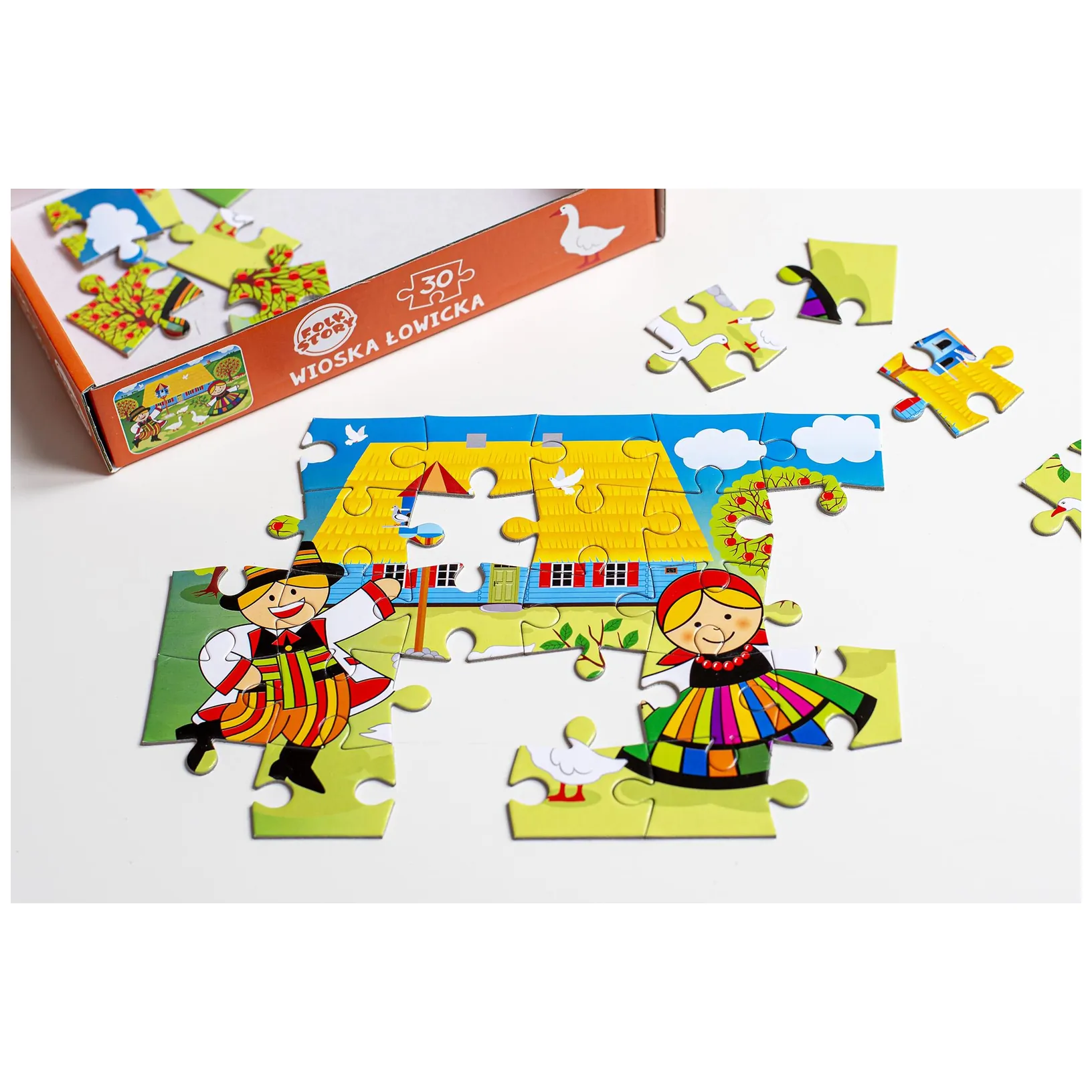 Puzzle Wioska Łowicka FOLKSTAR 30 elementów - obrazek 3