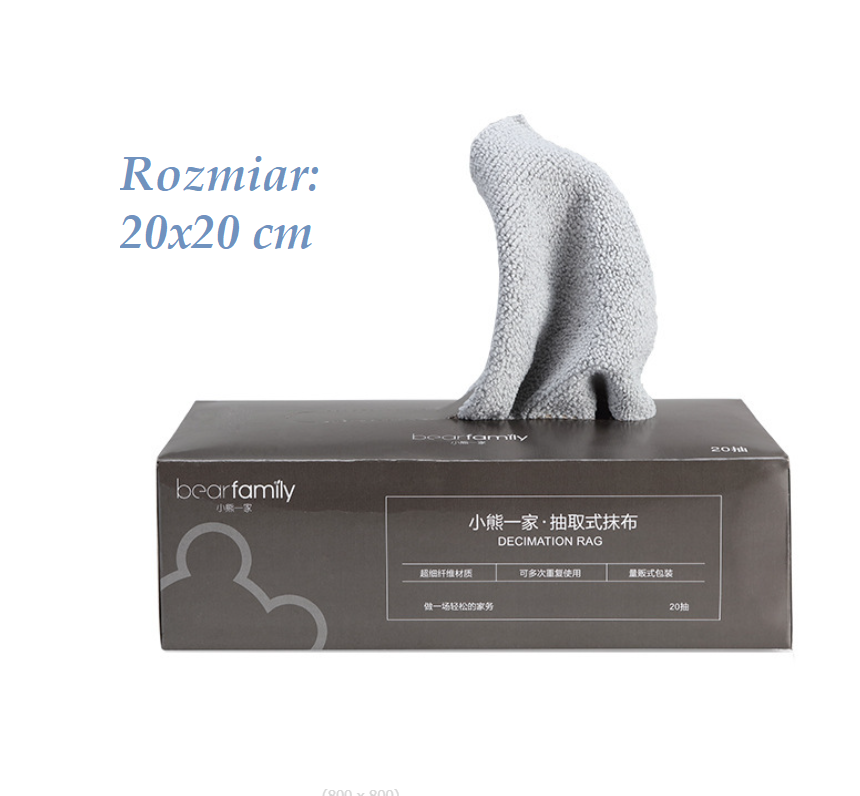 Uniwersalne ściereczki z mikrofibry do sprzątania 20 sztuk na sucho i mokro - obrazek 2
