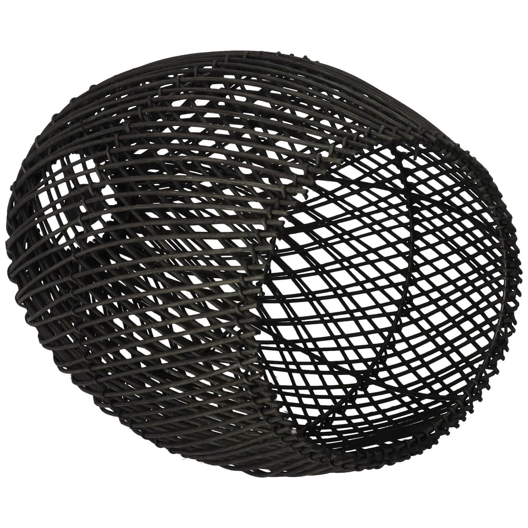 Rustykalna rattanowa lampa wisząca - 25cm (czarny kolor) - obrazek 11