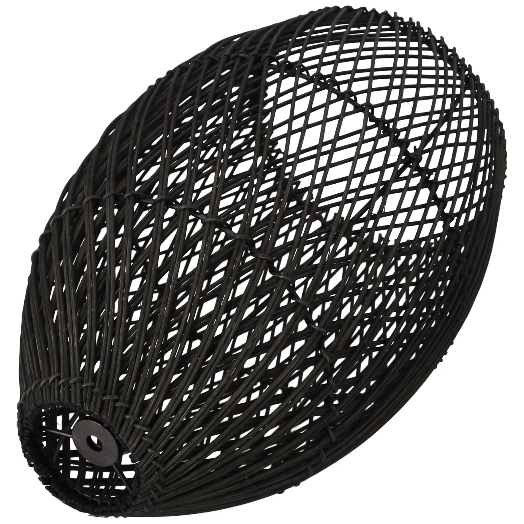 Rustykalna rattanowa lampa wisząca - 25cm (czarny kolor) - obrazek 12