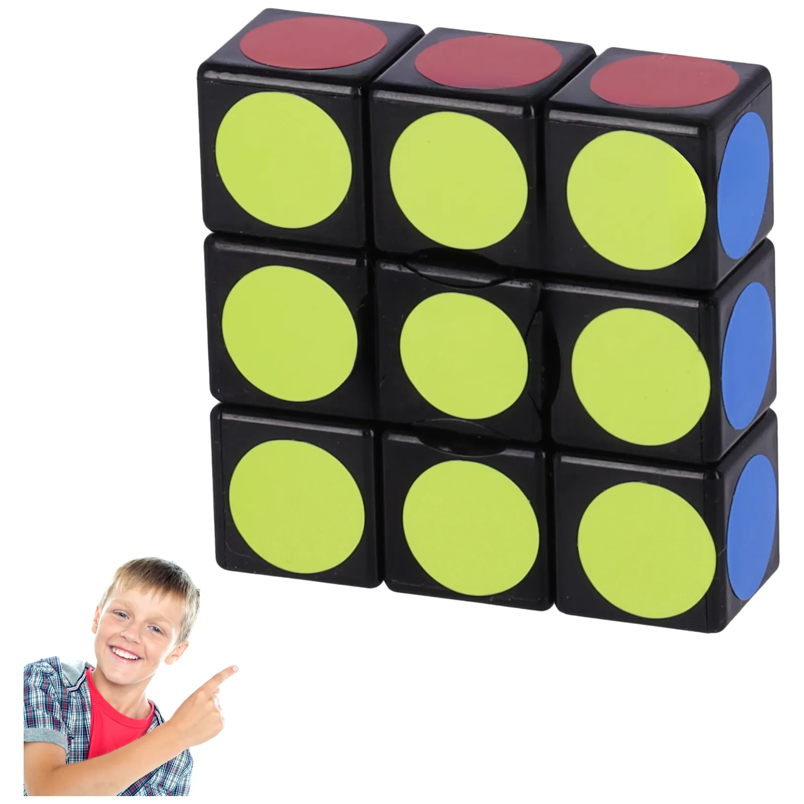 Nowoczesna układanka, kostka logiczna, Kostka Rubika - 1x3x3 - obrazek 2