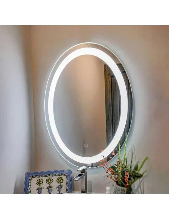 Lustro Z Oświetleniem LED Do Zawieszenia Włącznik Dotykowy 80 Cm - obrazek 5