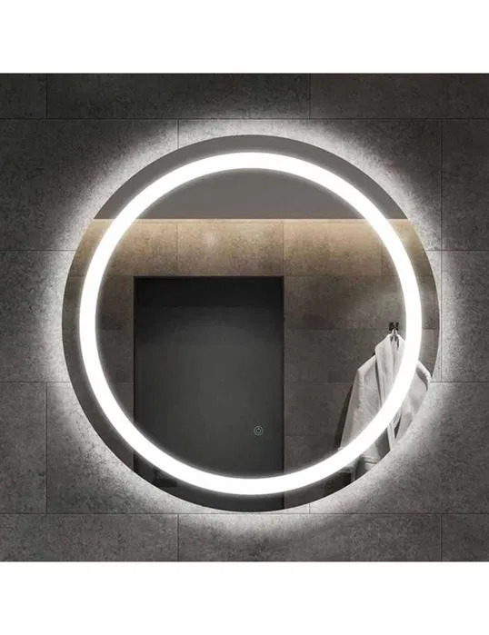 Lustro Z Oświetleniem LED Do Zawieszenia Włącznik Dotykowy 80 Cm - obrazek 7