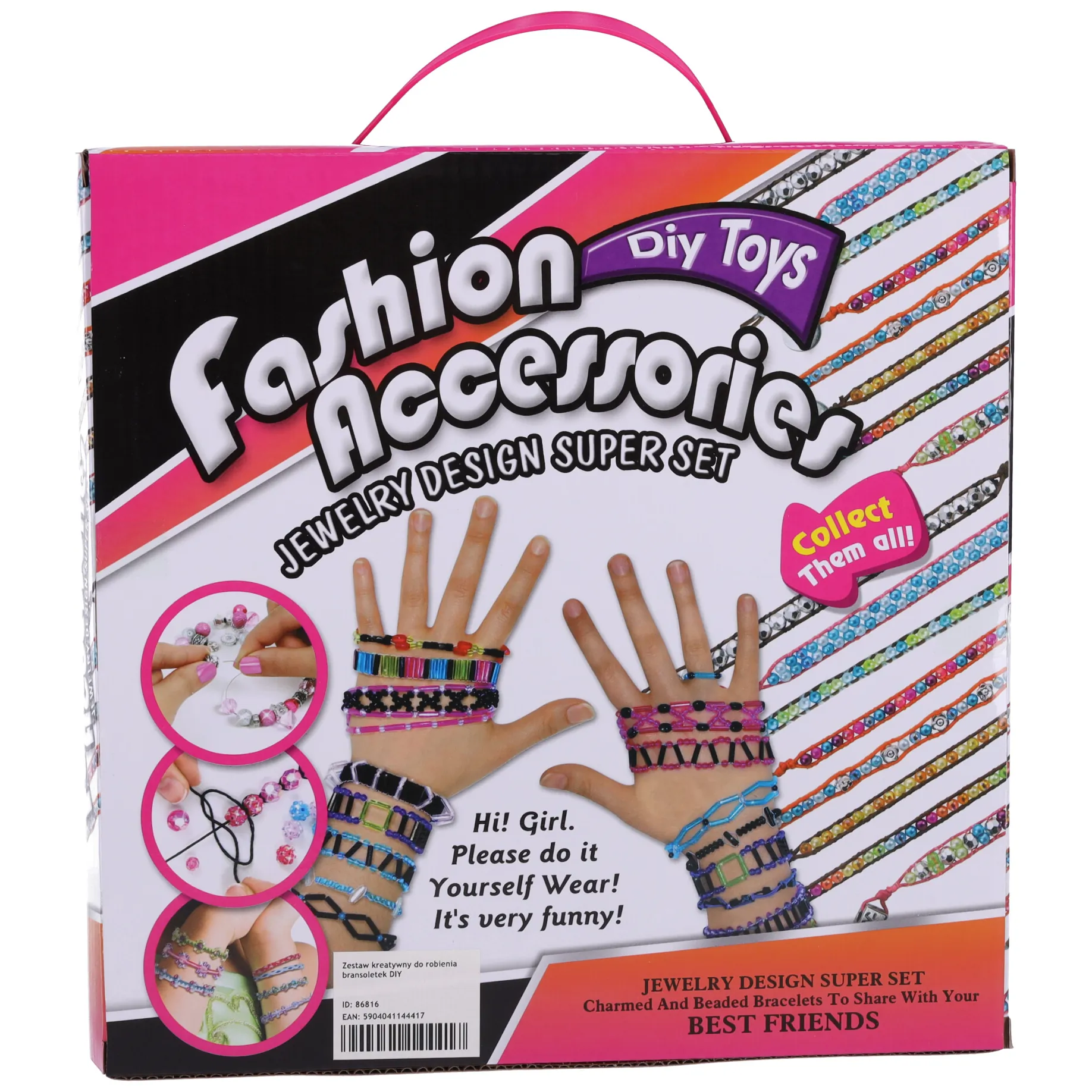 Zestaw kreatywny do robienia bransoletek DIY - obrazek 2