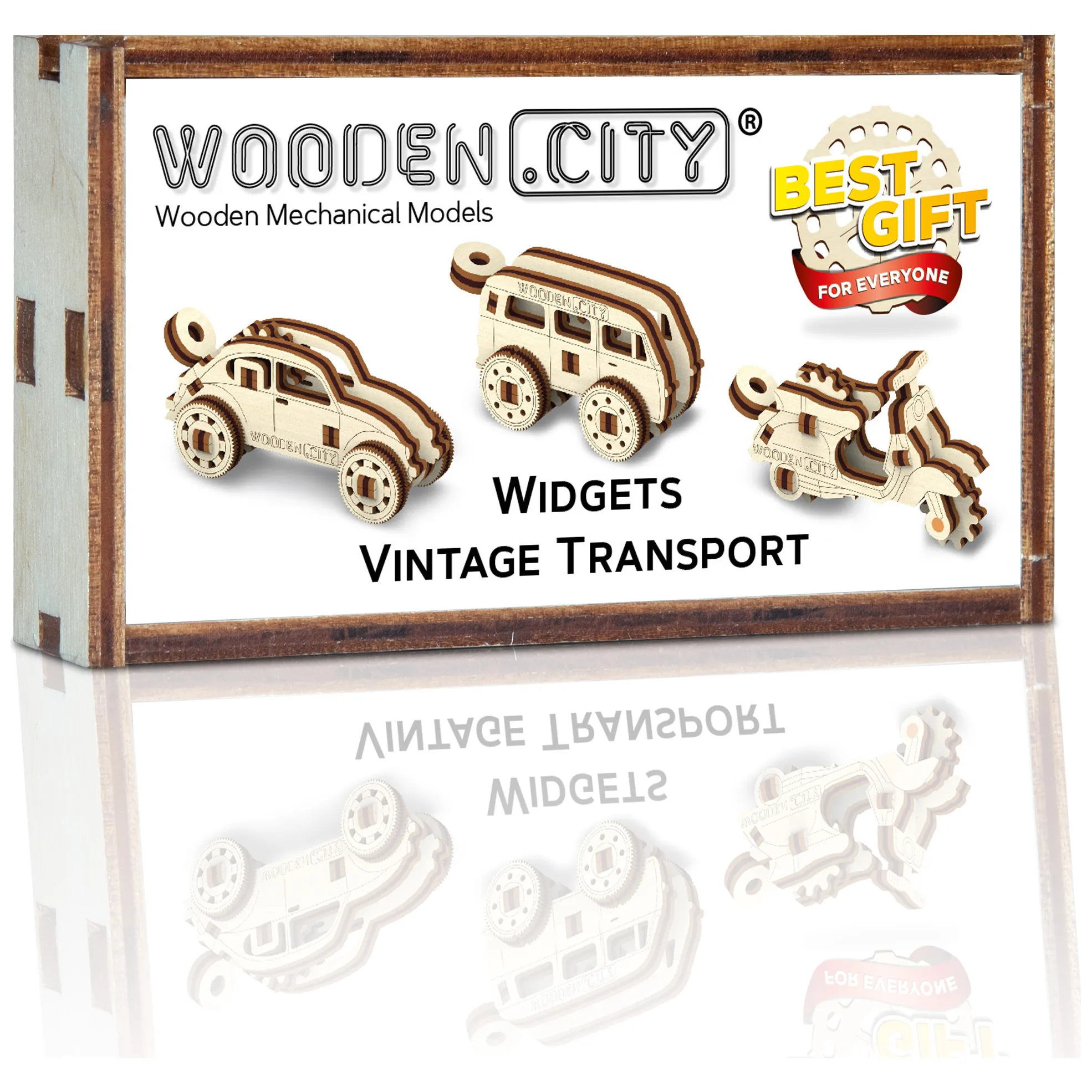 Drewniane Puzzle 3D – Zabytkowe Samochody i Motor - obrazek 2