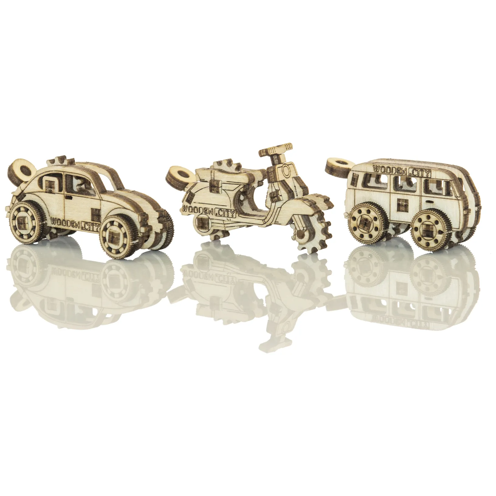 Drewniane Puzzle 3D – Zabytkowe Samochody i Motor - obrazek 4