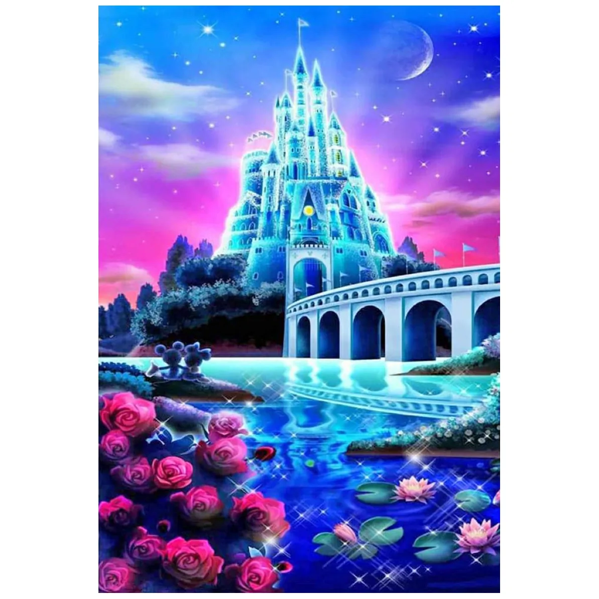 Haft Diamentowy/ Obraz 5D/ Mozaika Diamentowa/ Diamond Painting - wymarzony zamek, rozm. 40x50 cm - obrazek 2
