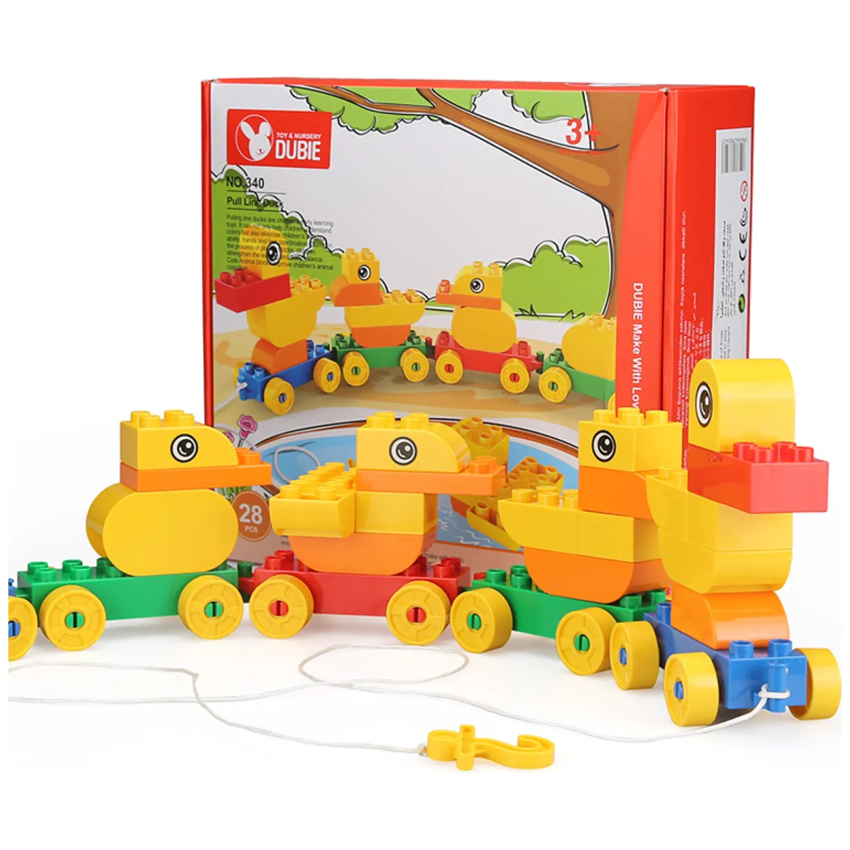 Zestaw klocków - rodzina kaczek (28 klocków) - obrazek 6