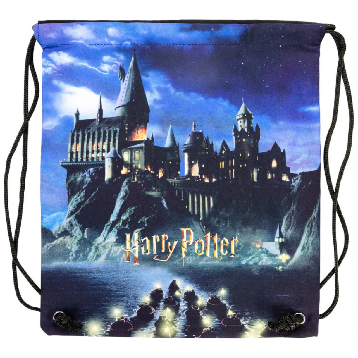 Plecak materiałowy Harry Potter - Noc w Hogwarcie, 33x45 cm PRODUKT LICENCJONOWANY, ORYGINALNY - obrazek 2