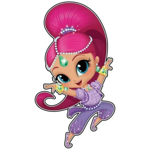 Dekoracja ścienna Shimmer i Shine mała różowa do pokoju dziecka