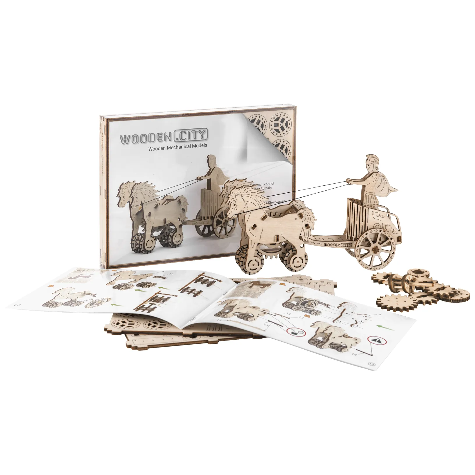 Drewniane Puzzle 3D – Rzymski Rydwan - obrazek 3