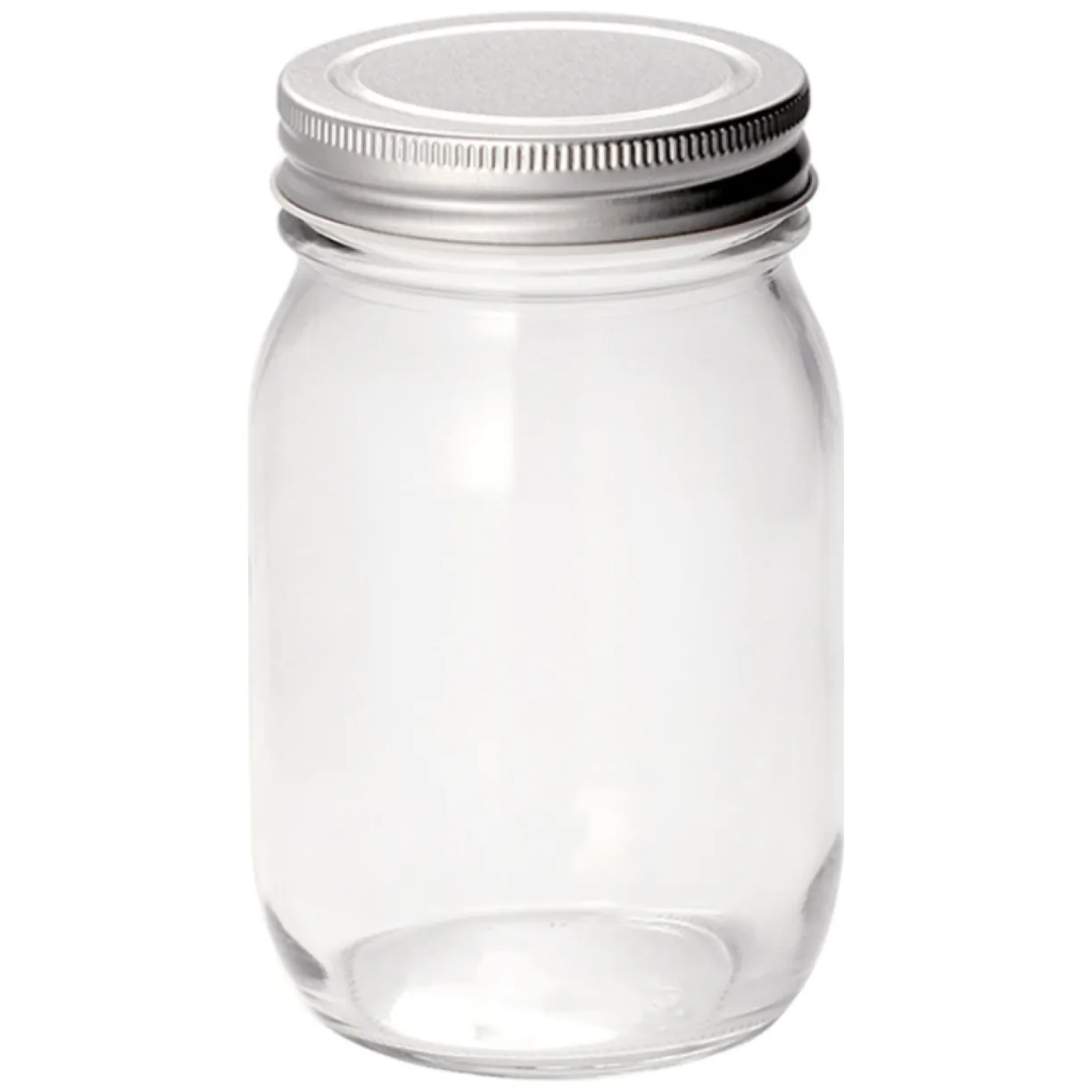 Słoik na świece ze srebrną nakrętką - 380 ml