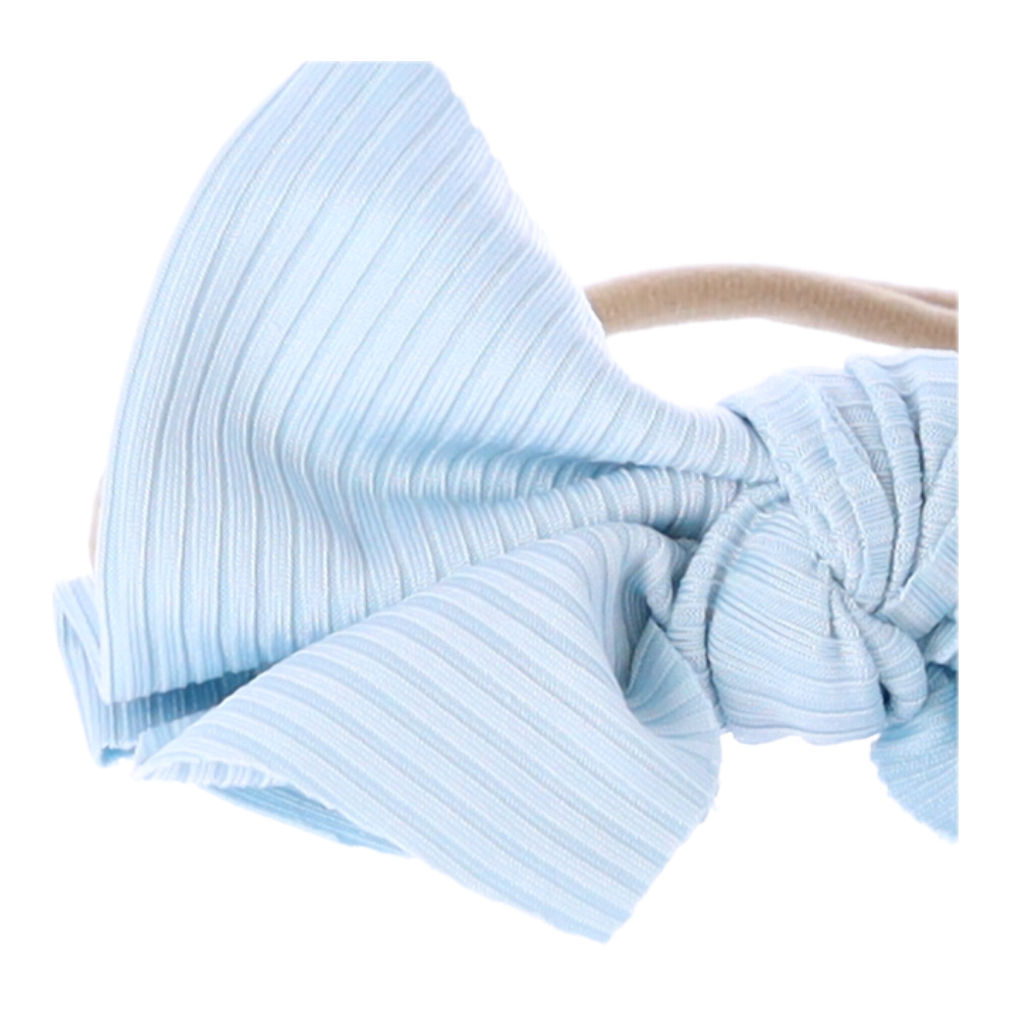 Opaska niemowlęca z kokardą - niebieska - obrazek 2