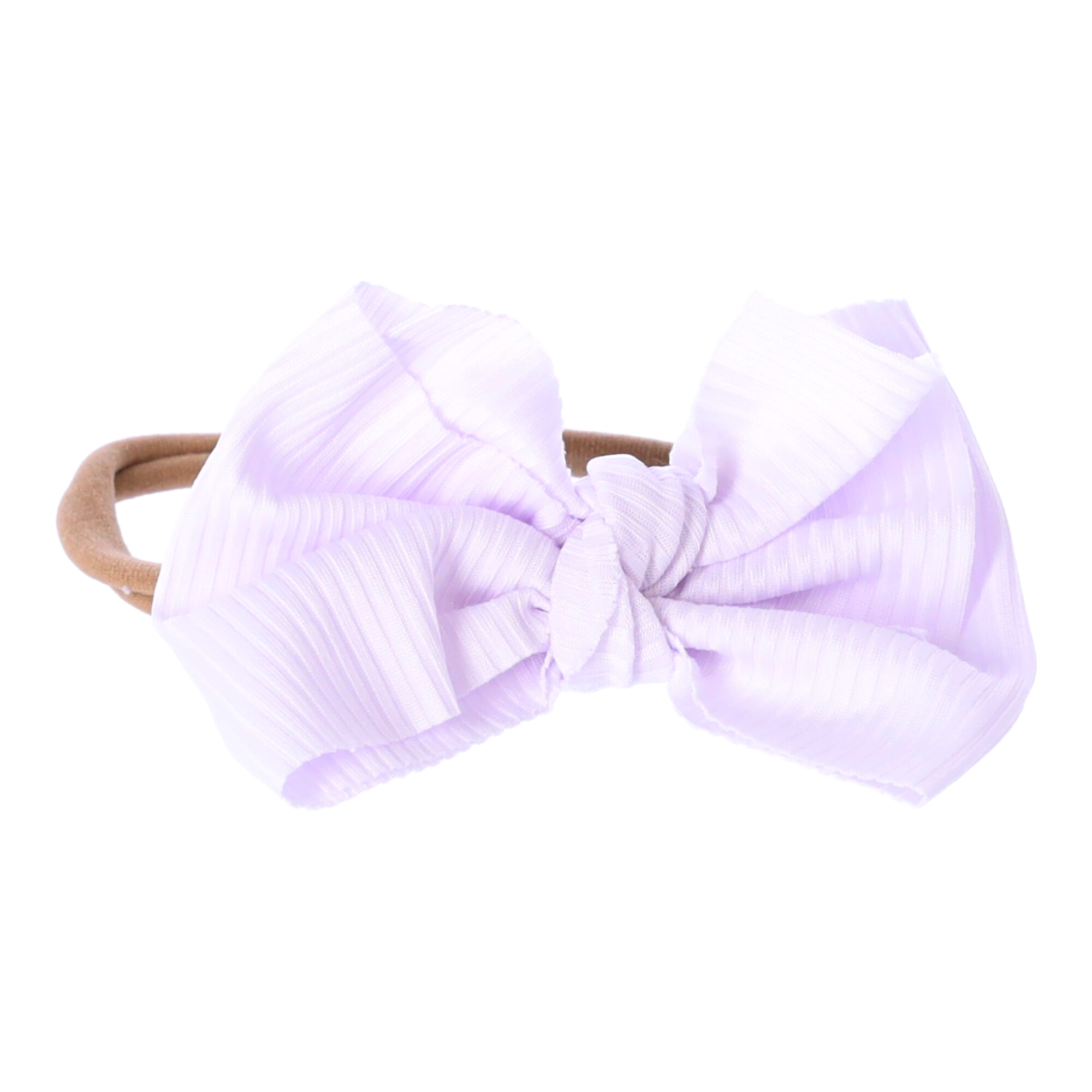 Opaska niemowlęca z kokardą - jasnofioletowa - obrazek 2