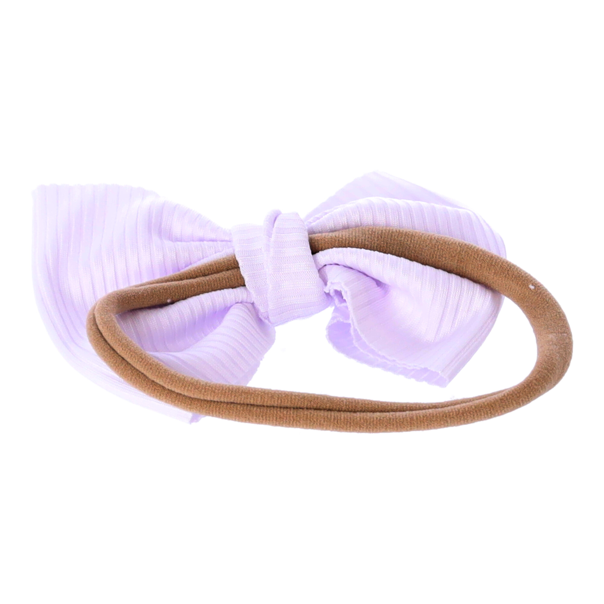 Opaska niemowlęca z kokardą - jasnofioletowa - obrazek 3