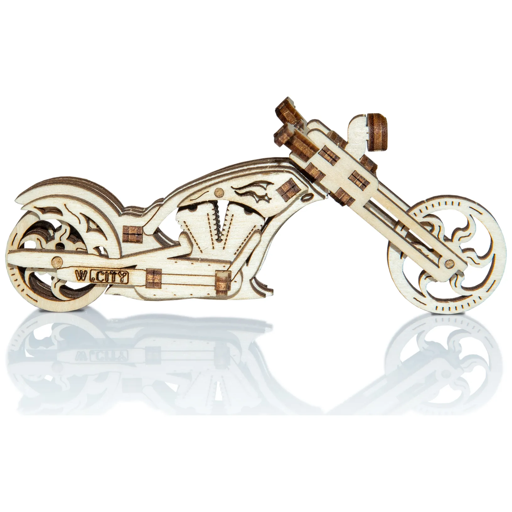 Drewniane Puzzle 3D – Motocykl Chopper - obrazek 6