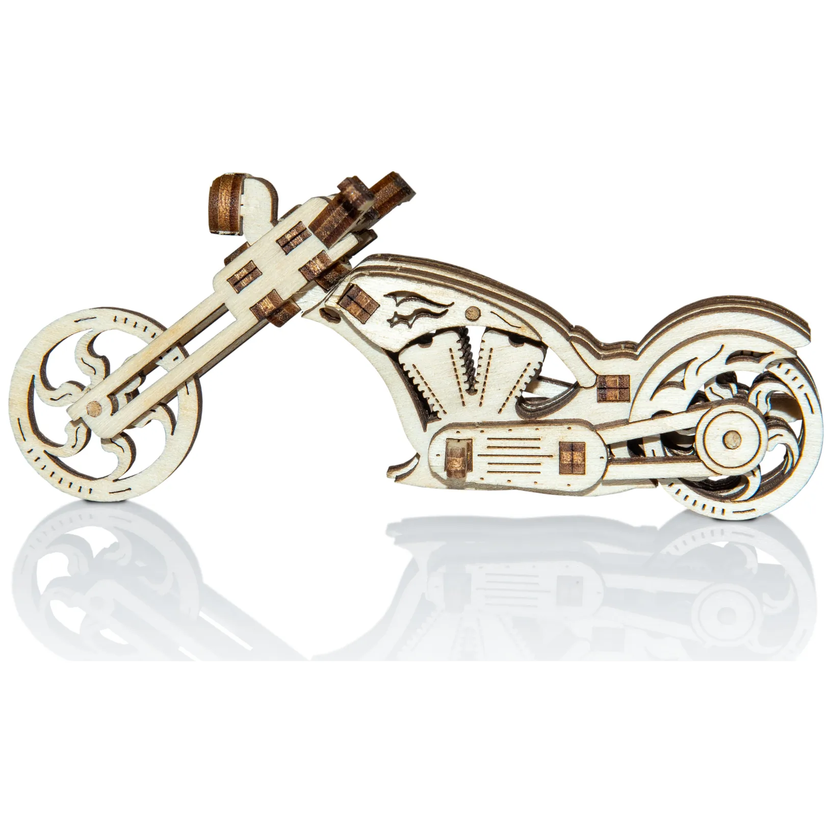 Drewniane Puzzle 3D – Motocykl Chopper - obrazek 7
