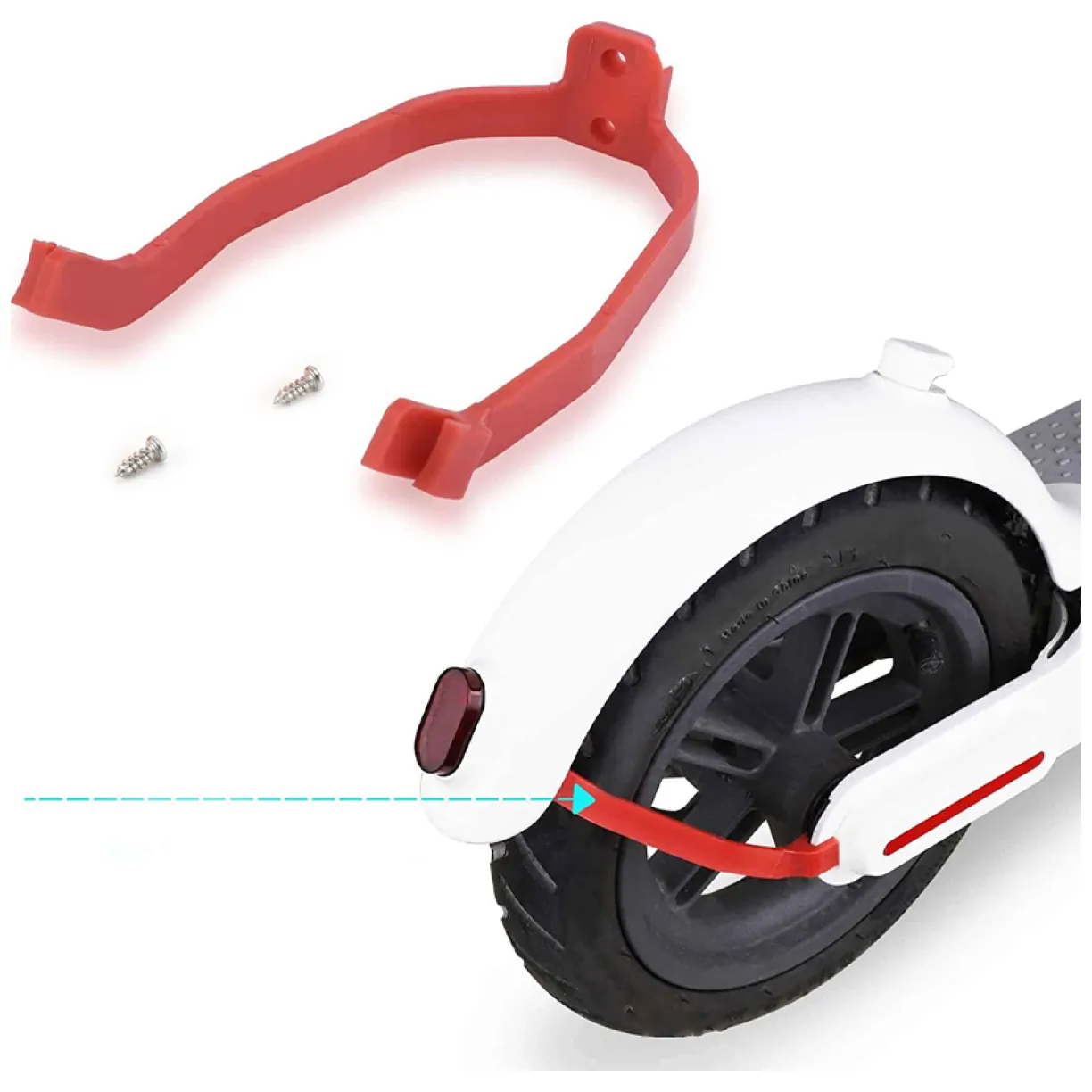 Wspornik z śrubkami do błotnika Xiaomi Mi Electric Scooter M365 - czerwony - obrazek 4