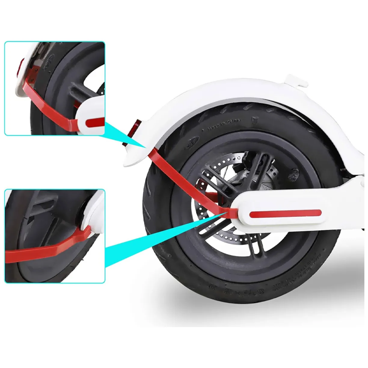 Wspornik z śrubkami do błotnika Xiaomi Mi Electric Scooter M365 - czerwony - obrazek 5