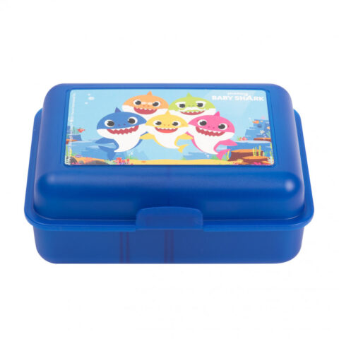 Śniadaniówka Baby Shark niebieska z przegródkami - lunch box dla dzieci