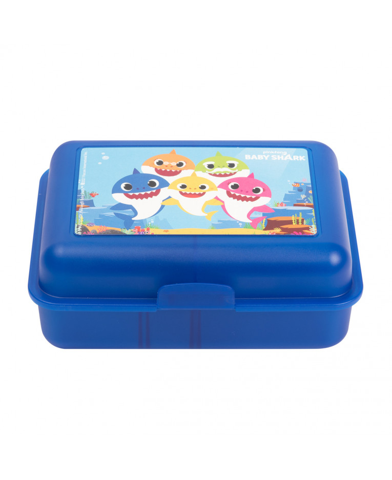 Śniadaniówka Baby Shark niebieska z przegródkami - lunch box dla dzieci