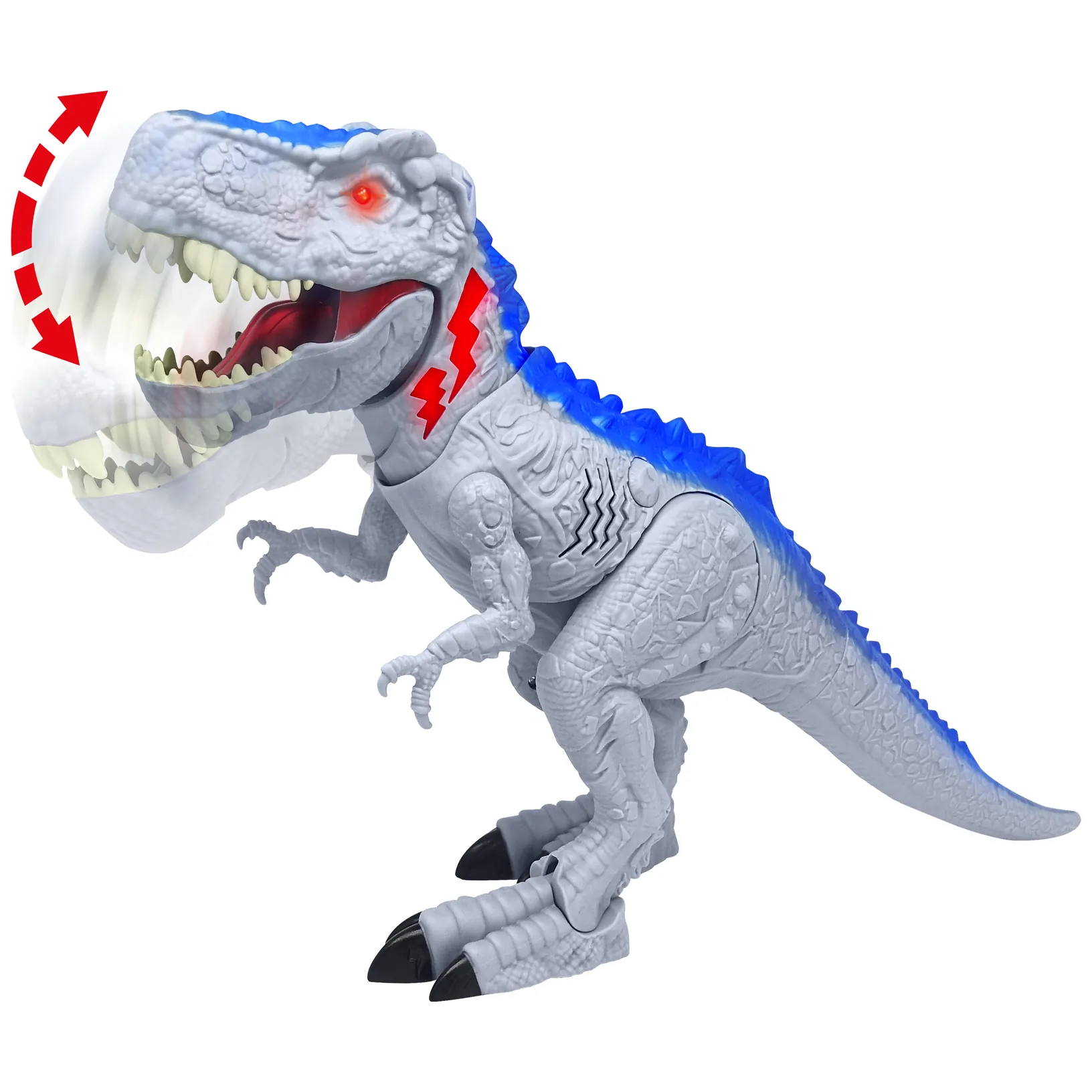 Potężny Dinozaur w kolorze Szaro Niebieskim Dragon-i Toys - obrazek 2