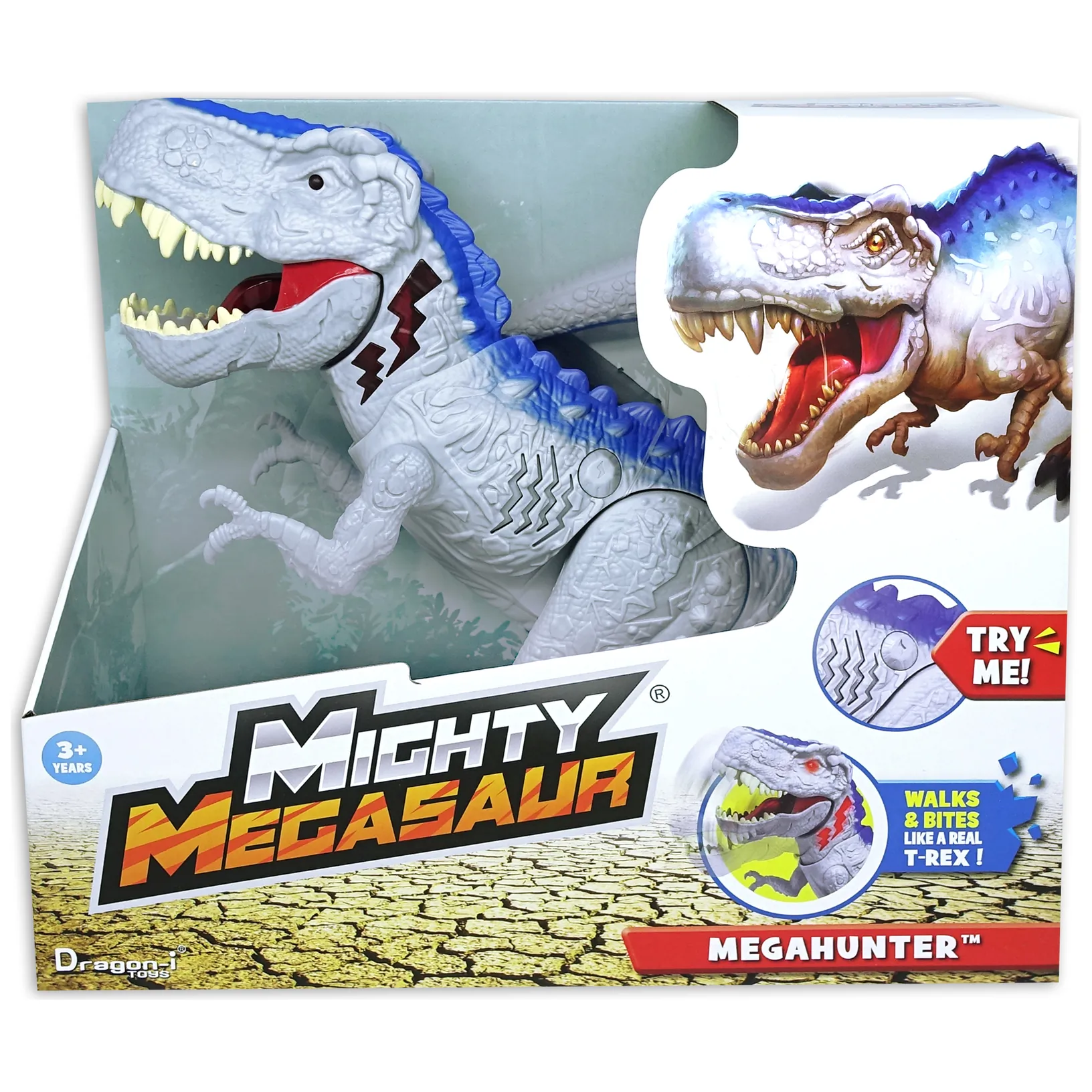 Potężny Dinozaur w kolorze Szaro Niebieskim Dragon-i Toys - obrazek 5