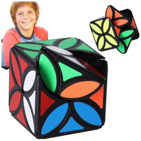 Kostka logiczna 3x3x3 Leaf Clover - wielokolorowa łamigłówka edukacyjna dla dzieci