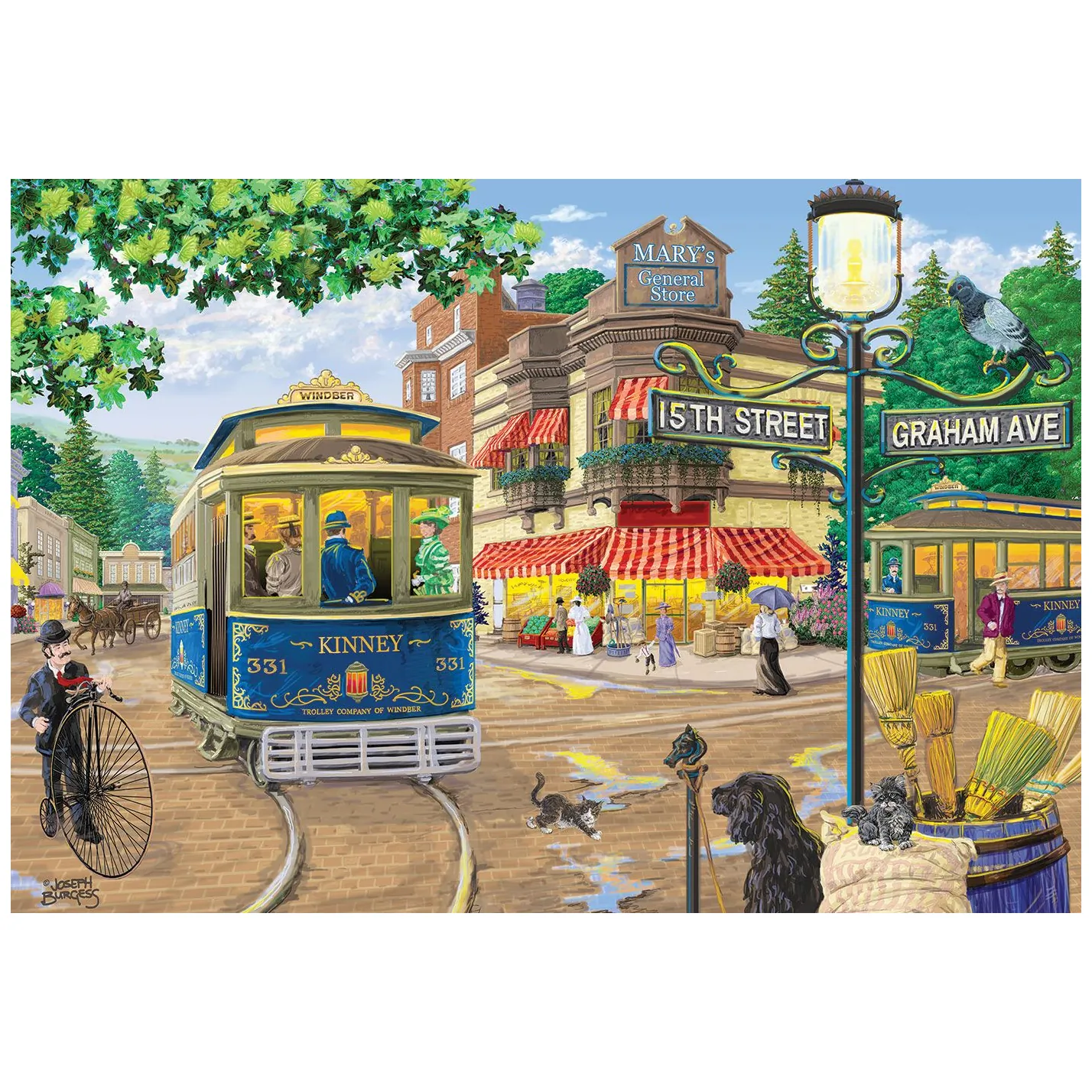 Drewniane Puzzle z figurkami – Wiktoriańska ulica rozm. XL, 1010 elementów - obrazek 7