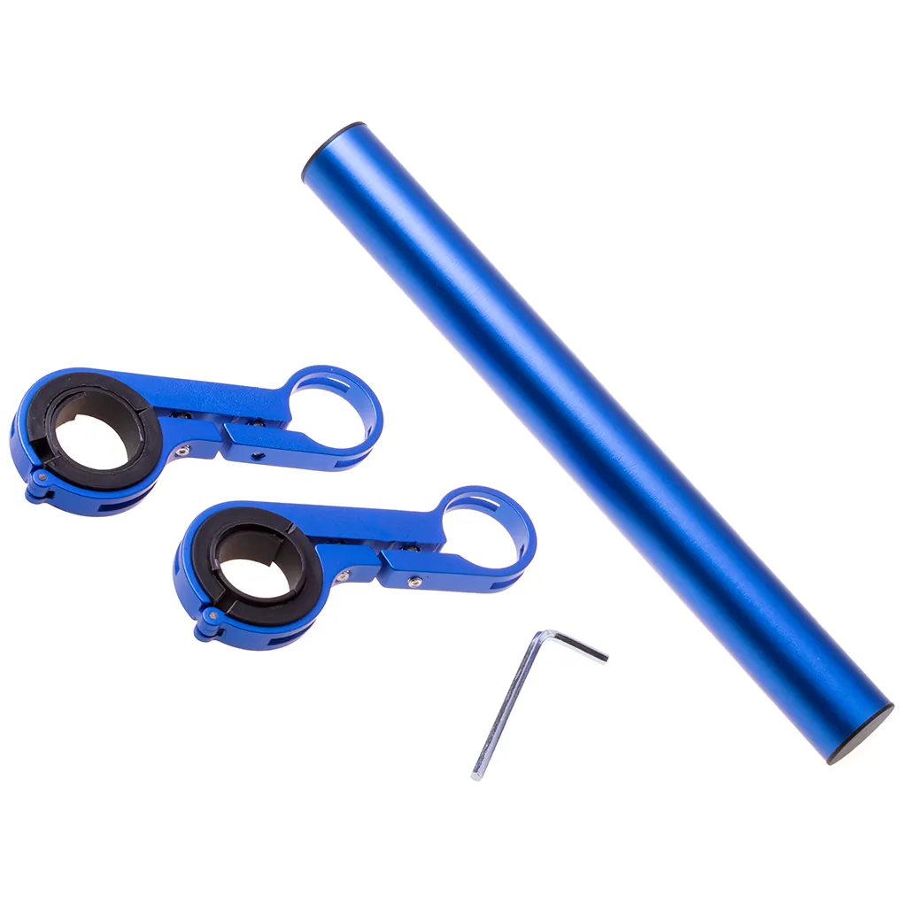 Aluminiowy uchwyt na kierownice rower/ Hulajnoga Xiaomi M365/ Pro - niebieska - obrazek 2
