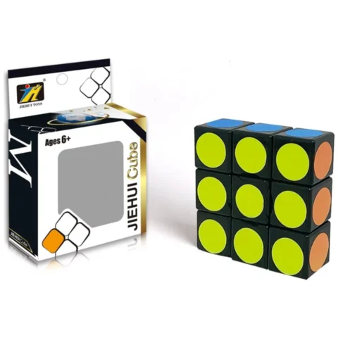 Łamigłówka logiczna 1x3x3 - kolorowa kostka edukacyjna dla dzieci 6+