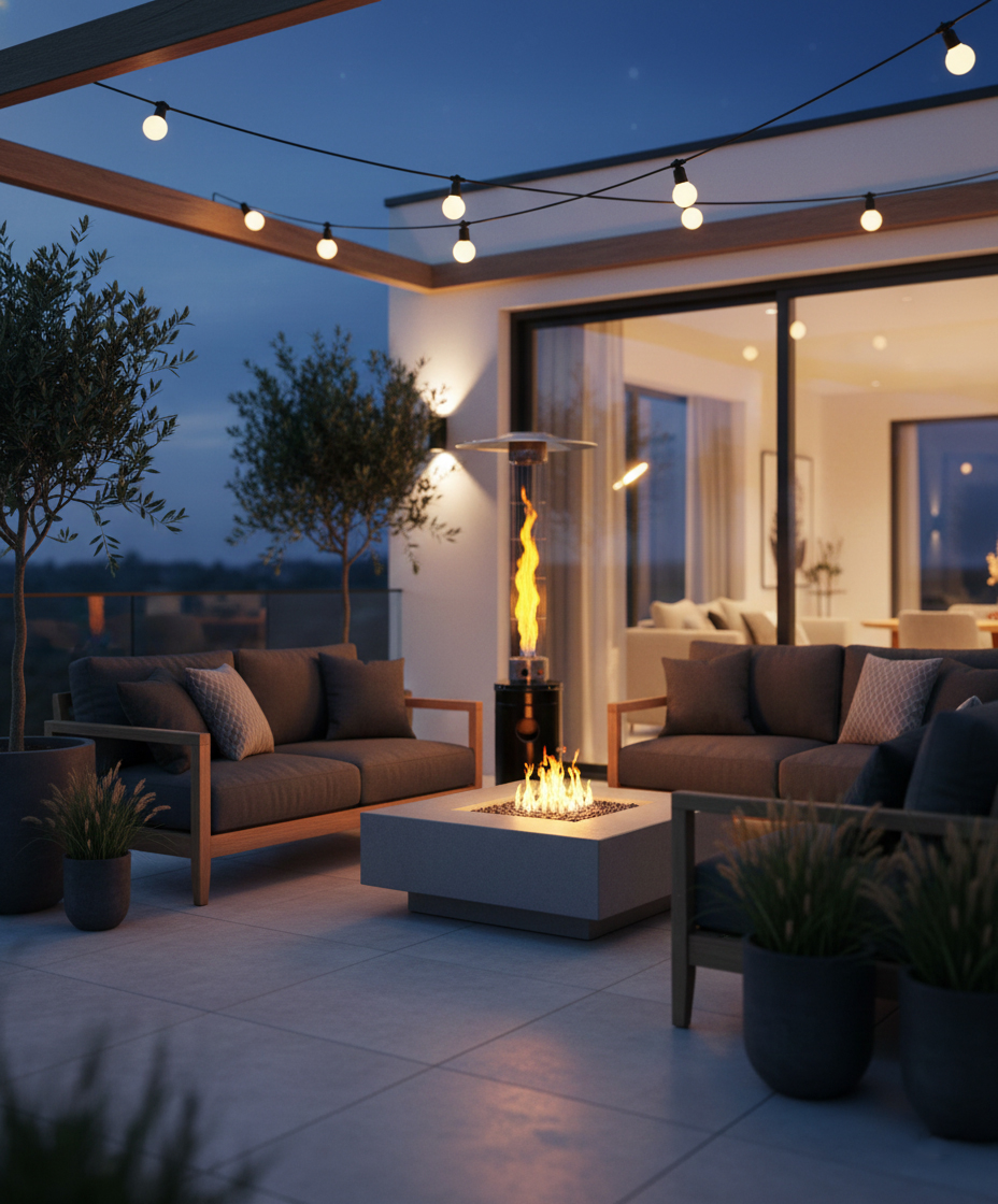 Parasol Grzewczy Gazowy Ogrzewacz Ogrodowy Wysoki 5000-12500 W - obrazek 6