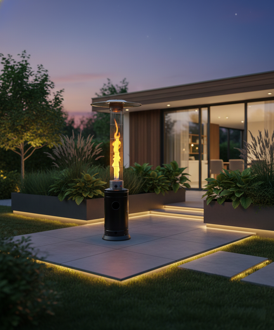 Parasol Grzewczy Gazowy Ogrzewacz Ogrodowy Wysoki 5000-12500 W - obrazek 7