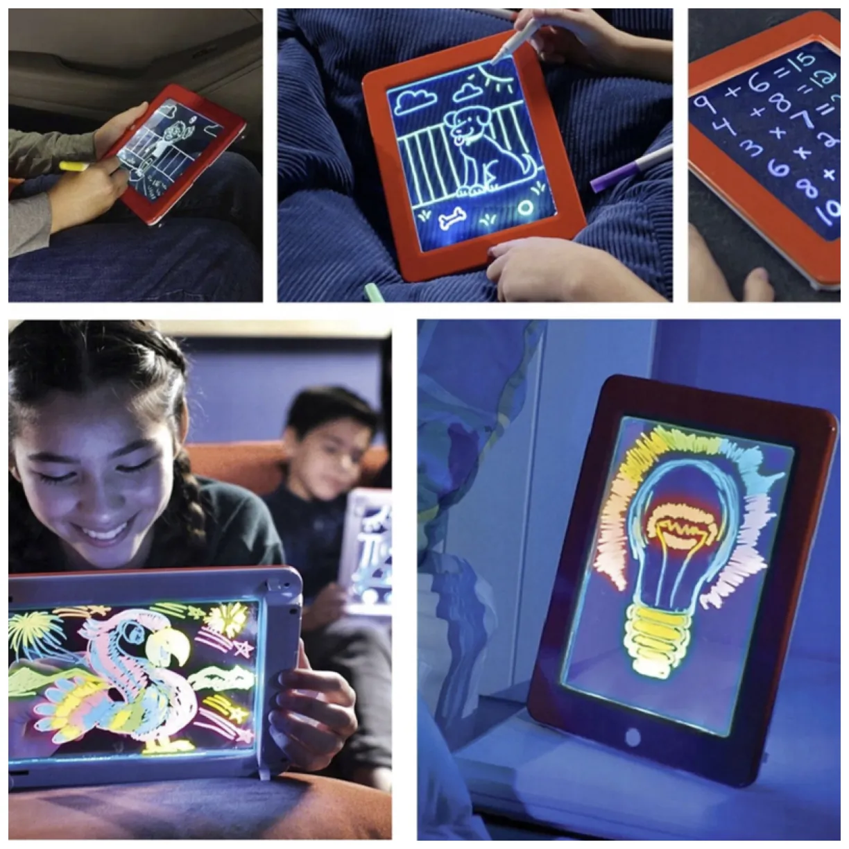 Magiczny tablet do rysowania 3D + pisaki - niebieski - obrazek 2