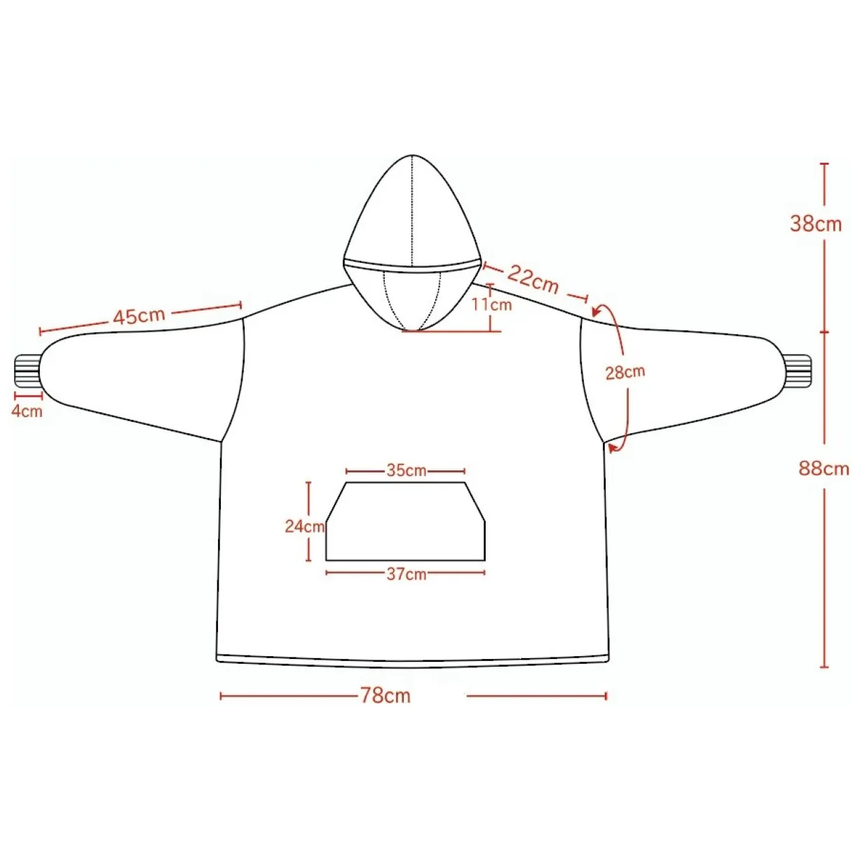 Ciepła bluza 4w1 Oversize, Kocobluza z polaru - różowa - obrazek 4