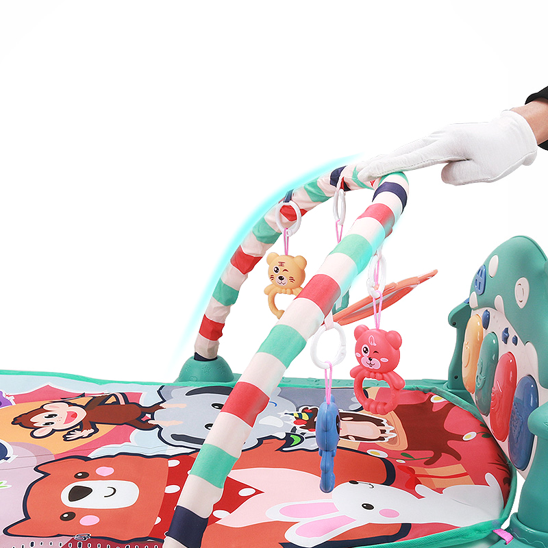 Mata edukacyjna dla niemowląt z pianinem- zielona - obrazek 12