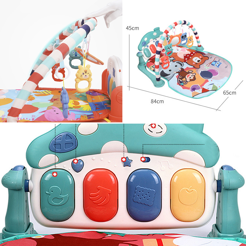 Mata edukacyjna dla niemowląt z pianinem- zielona - obrazek 14